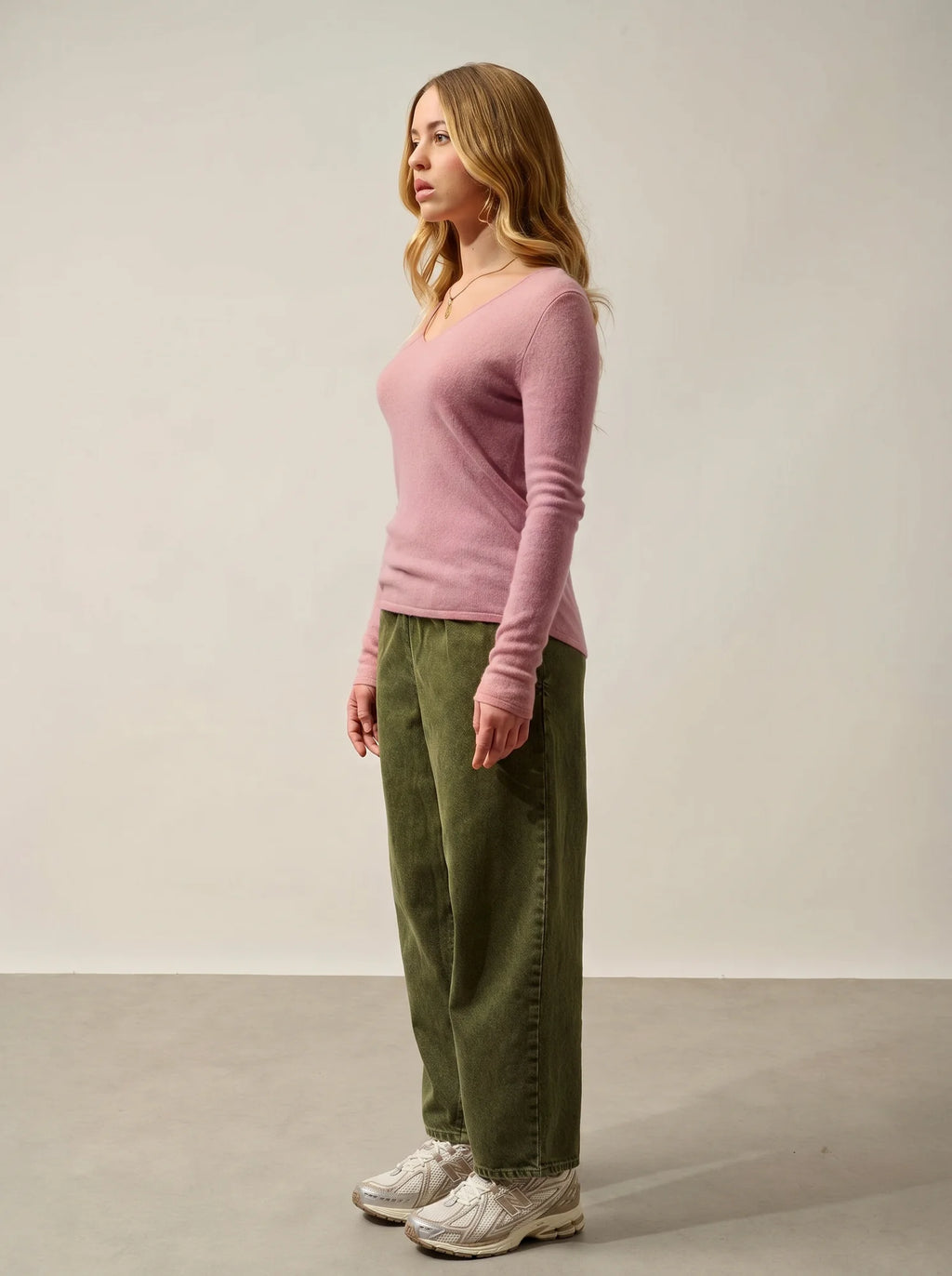GALISE Sweater V-Neck Rosewood