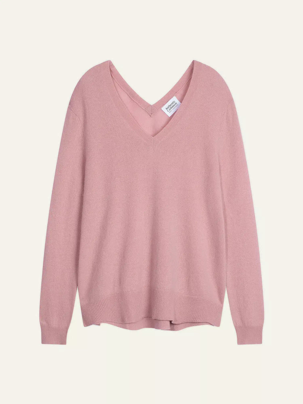 GIEGN Pullover V-Ausschnitt vorne und hinten Rosenholz