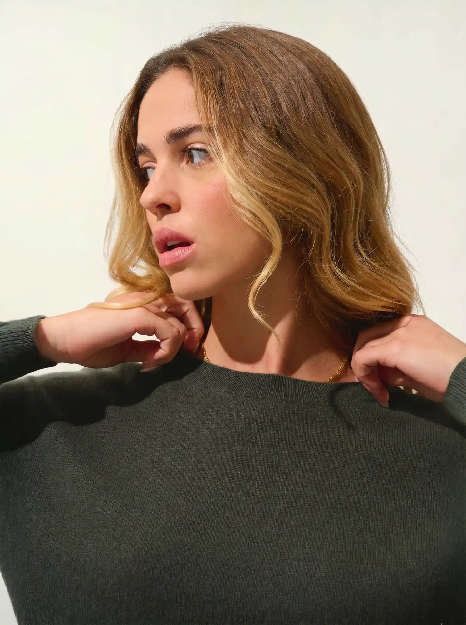 GOLÉON sweater batwing khaki