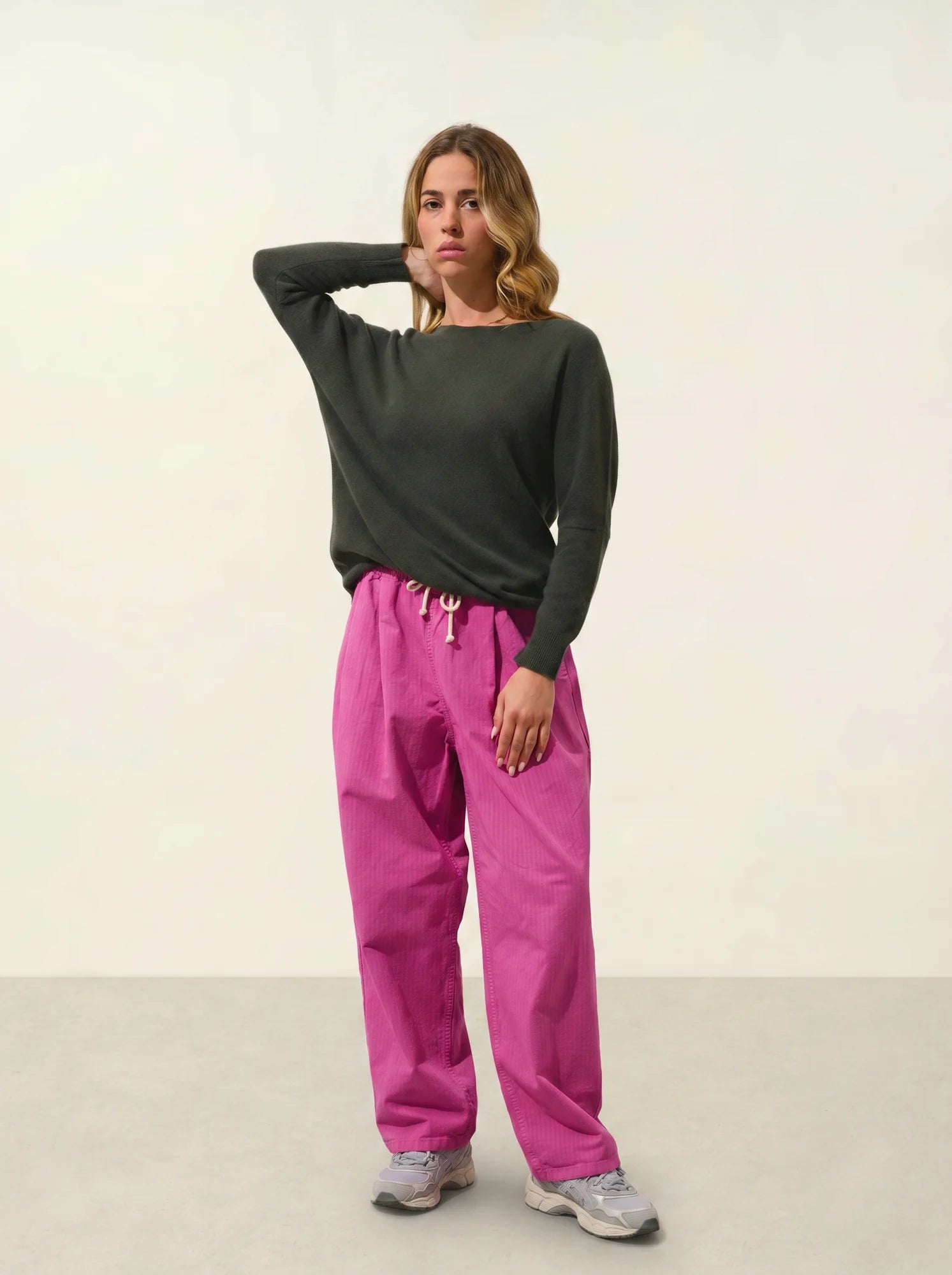 GOLÉON sweater batwing khaki