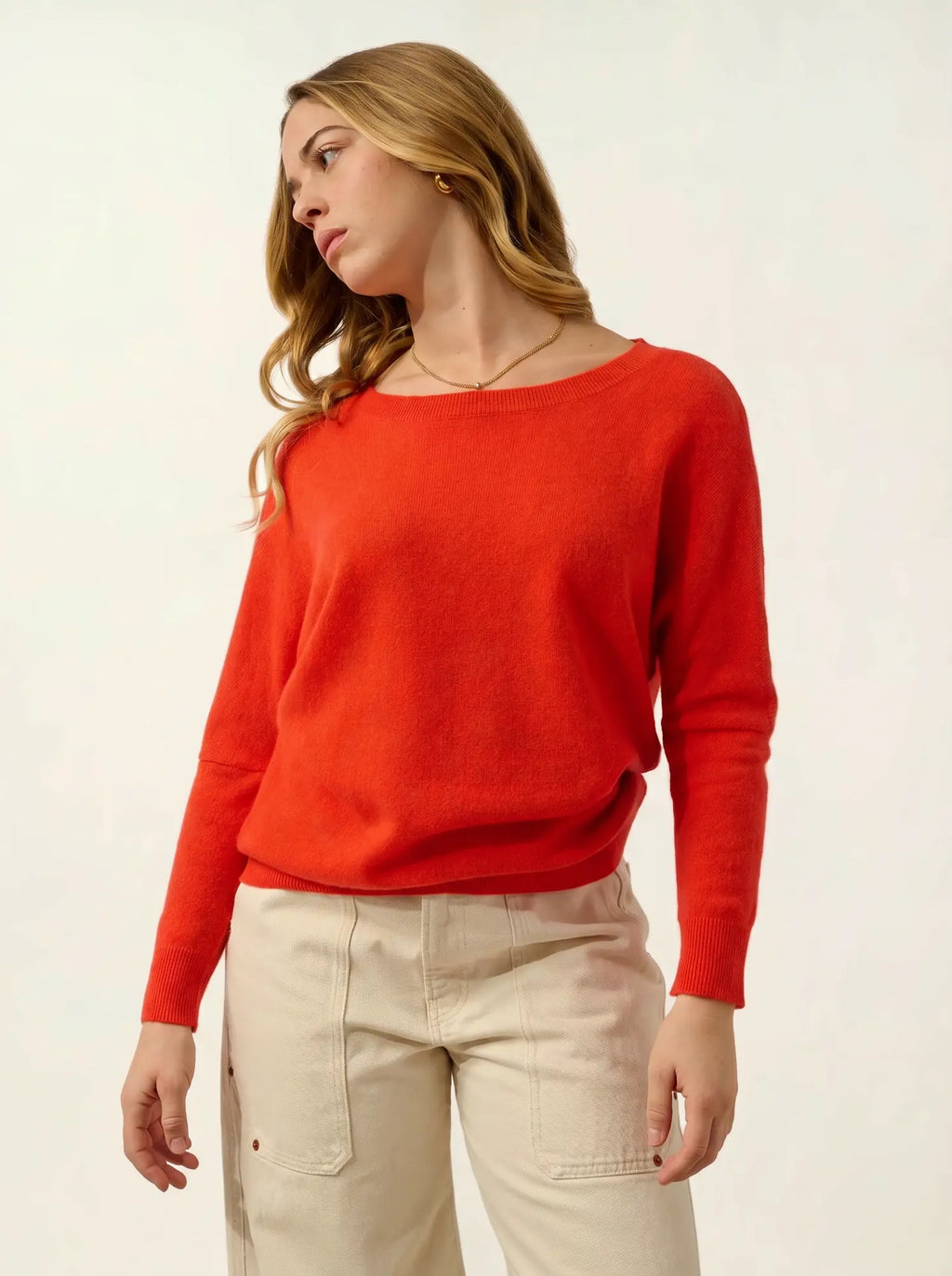 GOLÉON sweater batwing orange