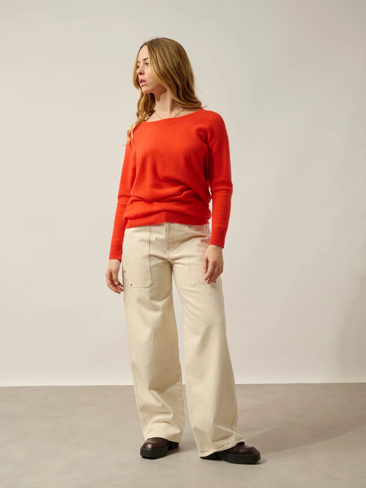 GOLÉON sweater batwing orange