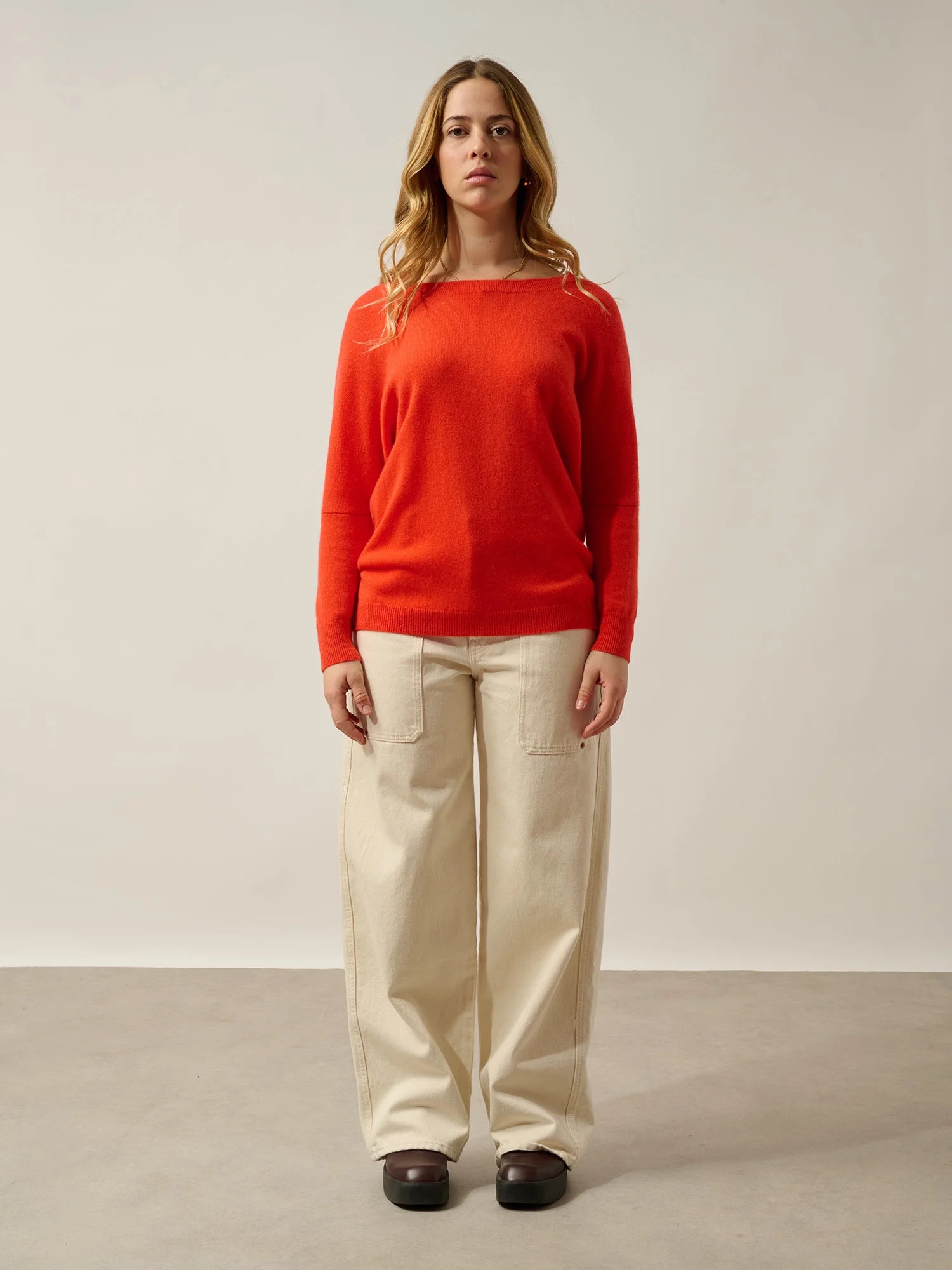 GOLÉON sweater batwing orange
