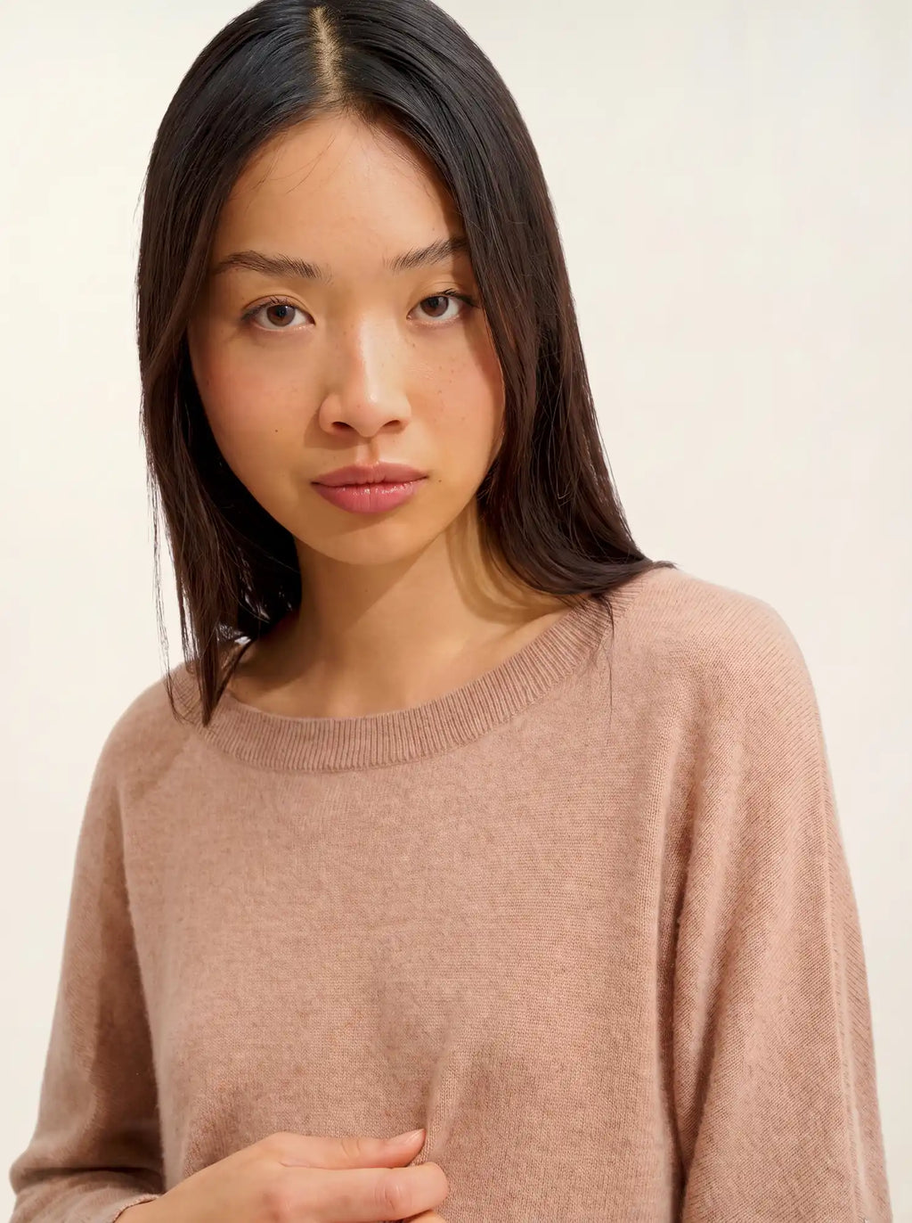 GOLÉON pull chauve souris camel chiné