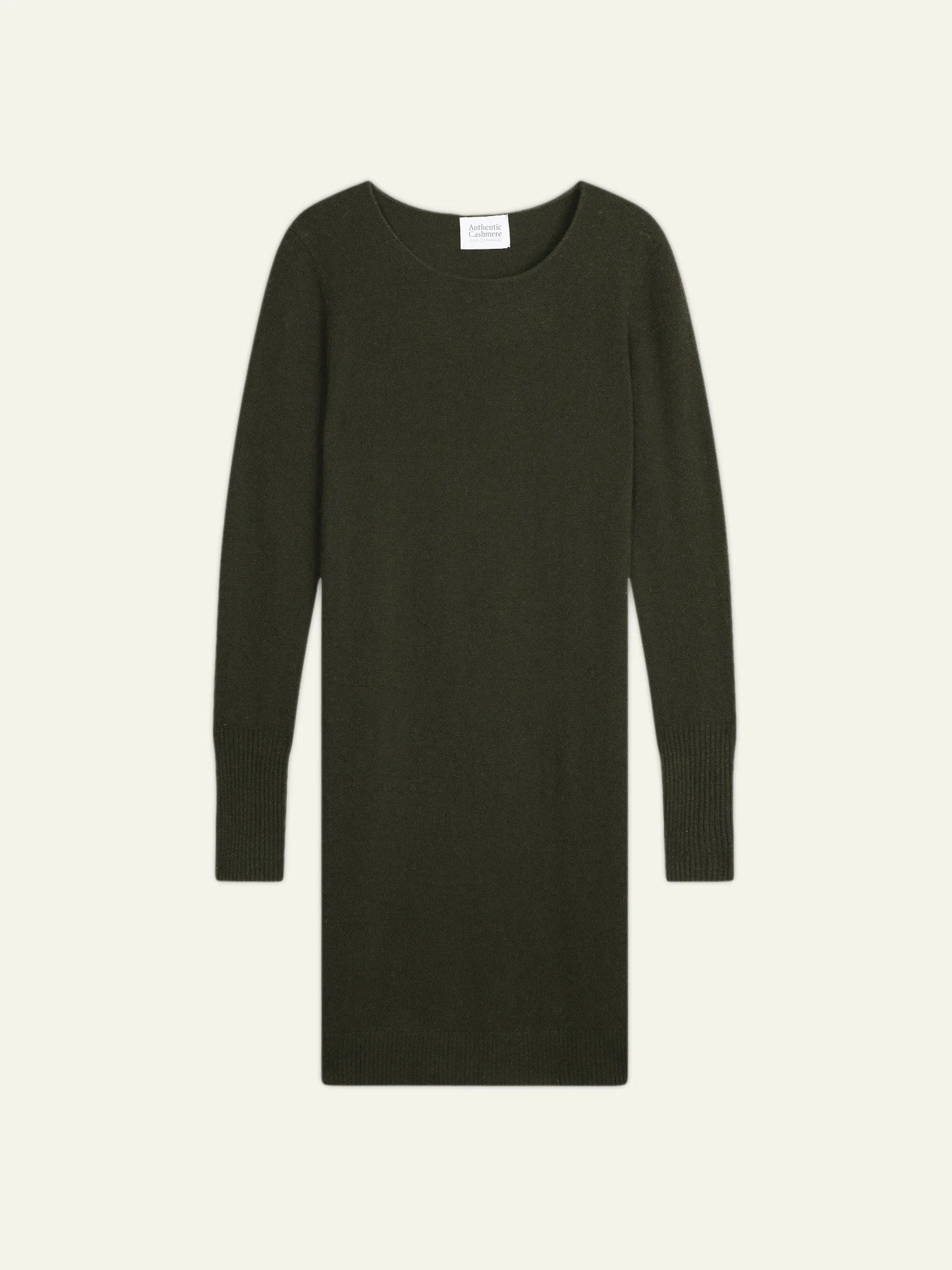 ARMET kleid rundhalsausschnitt khaki