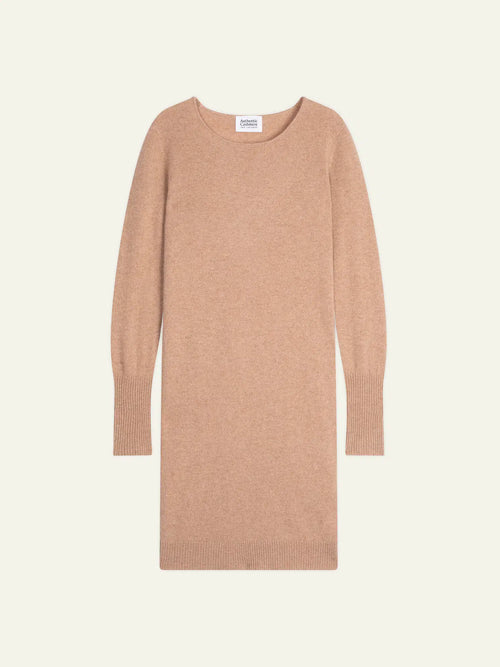 ARMET Robe Col Rond Camel Chiné