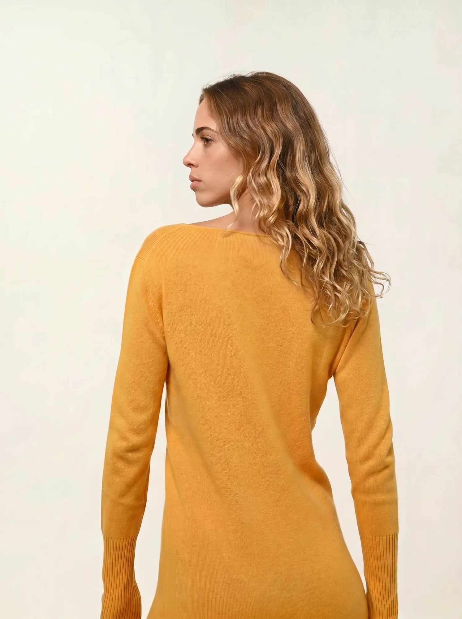 ARMET robe col rond curcuma