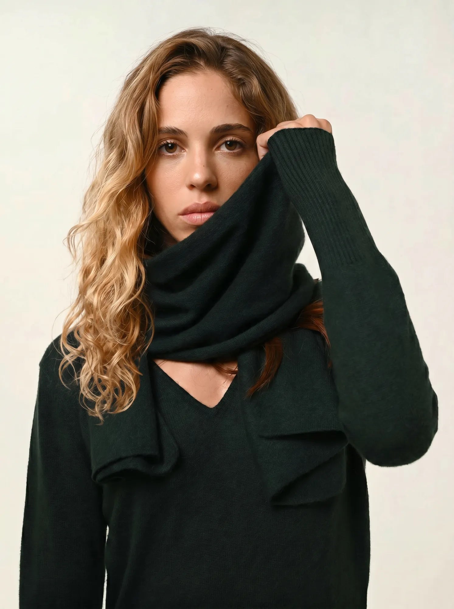 CAPELET robe col V cyprès