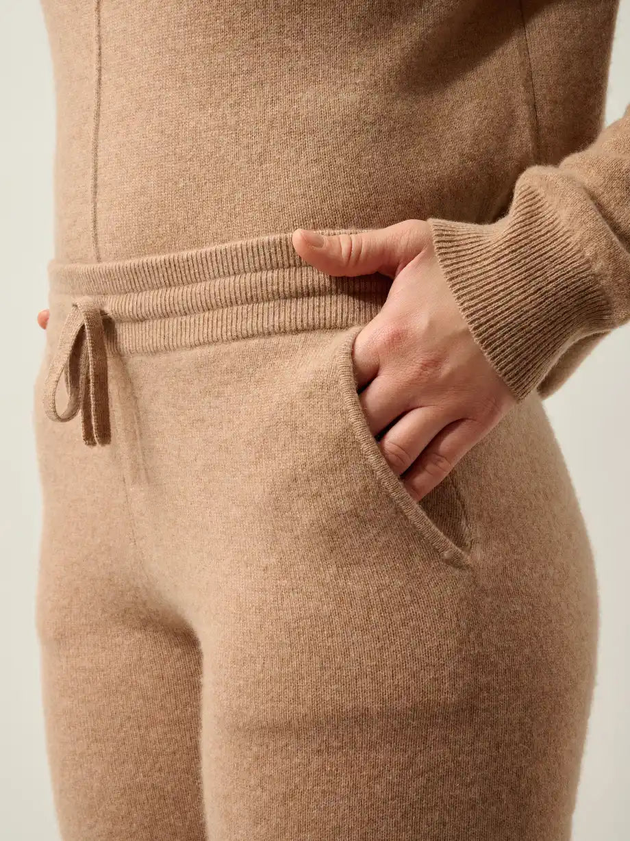 FERRAND Jogginghose Camel meliert