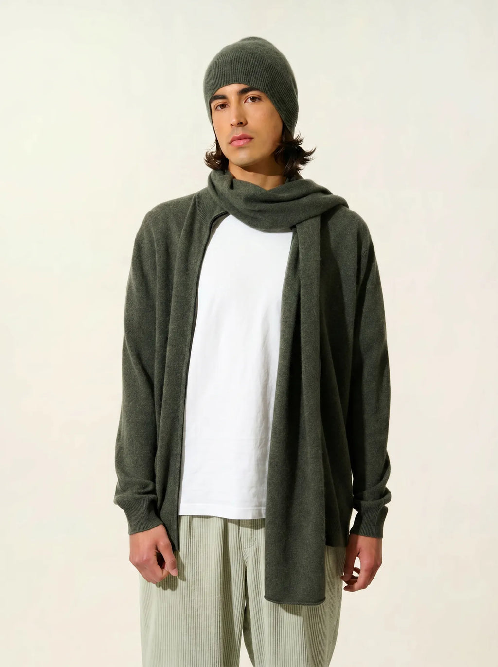MANTI beanie heather khaki