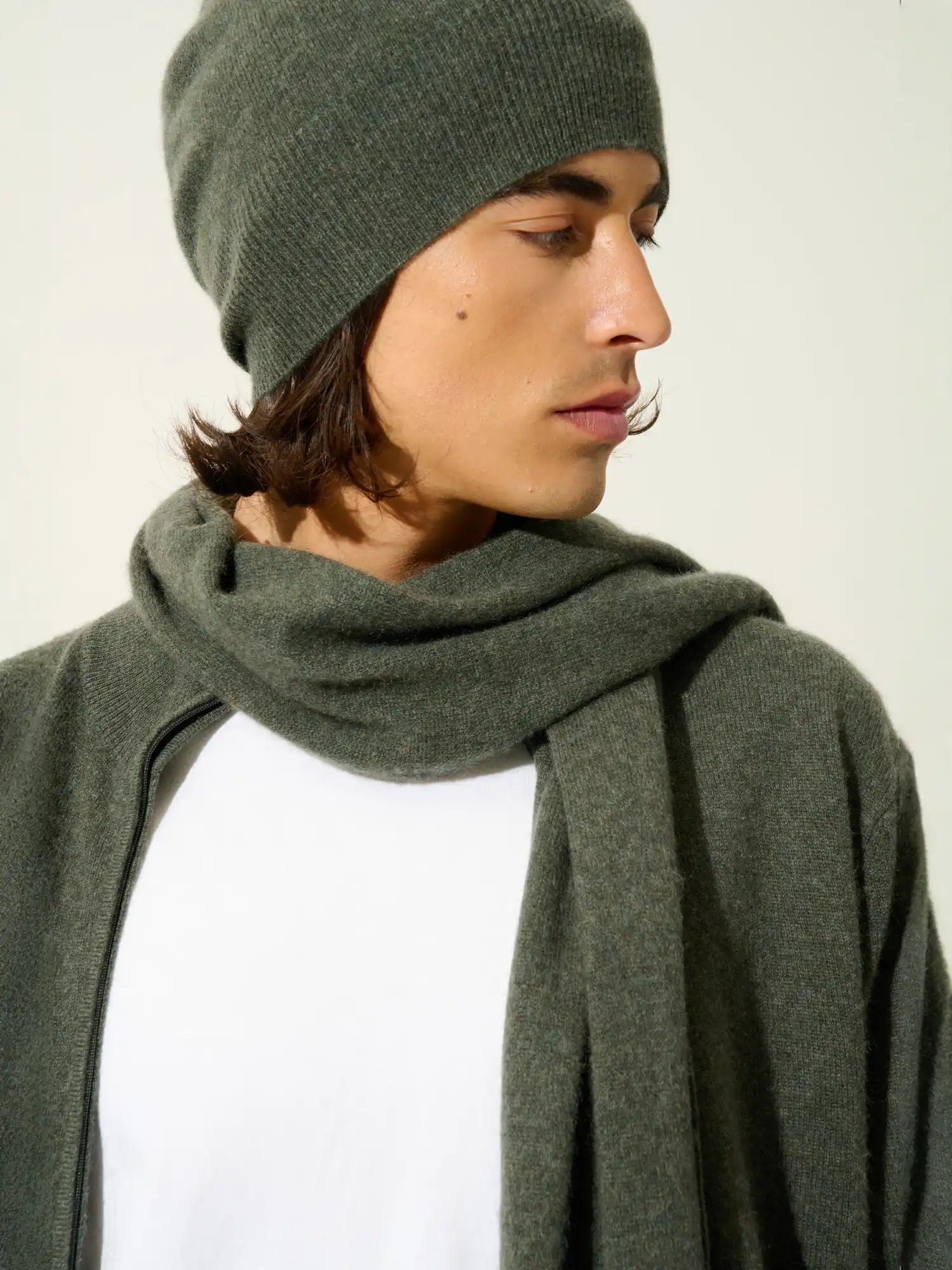 MANTI beanie heather khaki