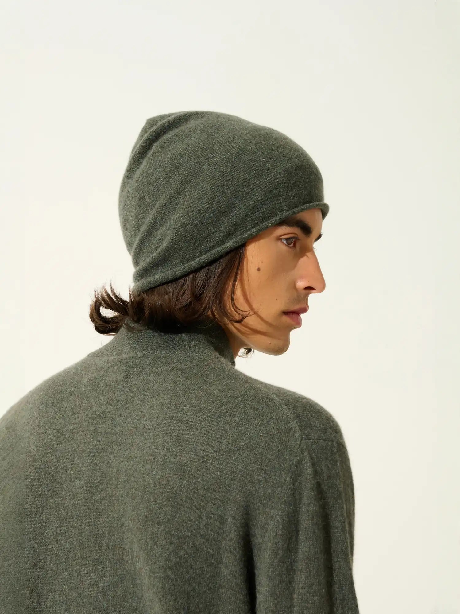 PINIER bonnet kaki chiné