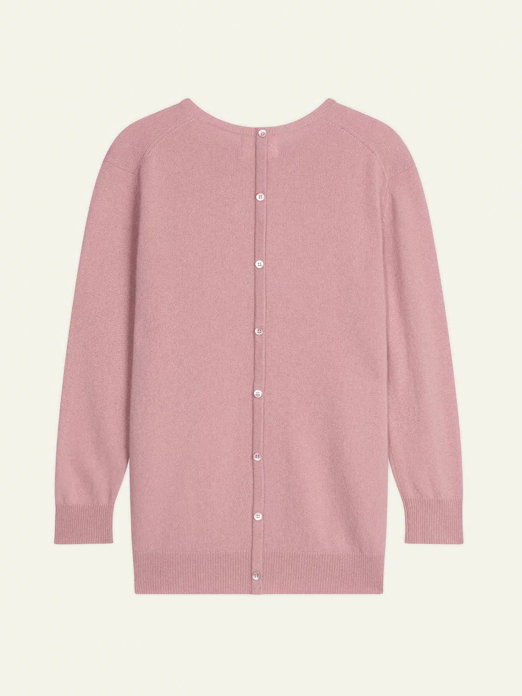 ESTARIS Pull Col Rond Boutonné Dos Bois de Rose
