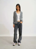 CHALAIS cardigan col V flanelle chiné
