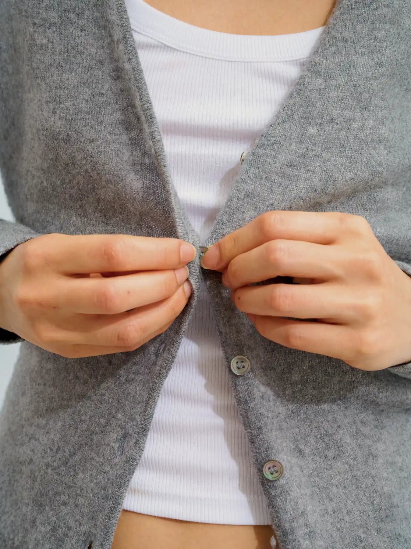 CHALAIS cardigan col V flanelle chiné