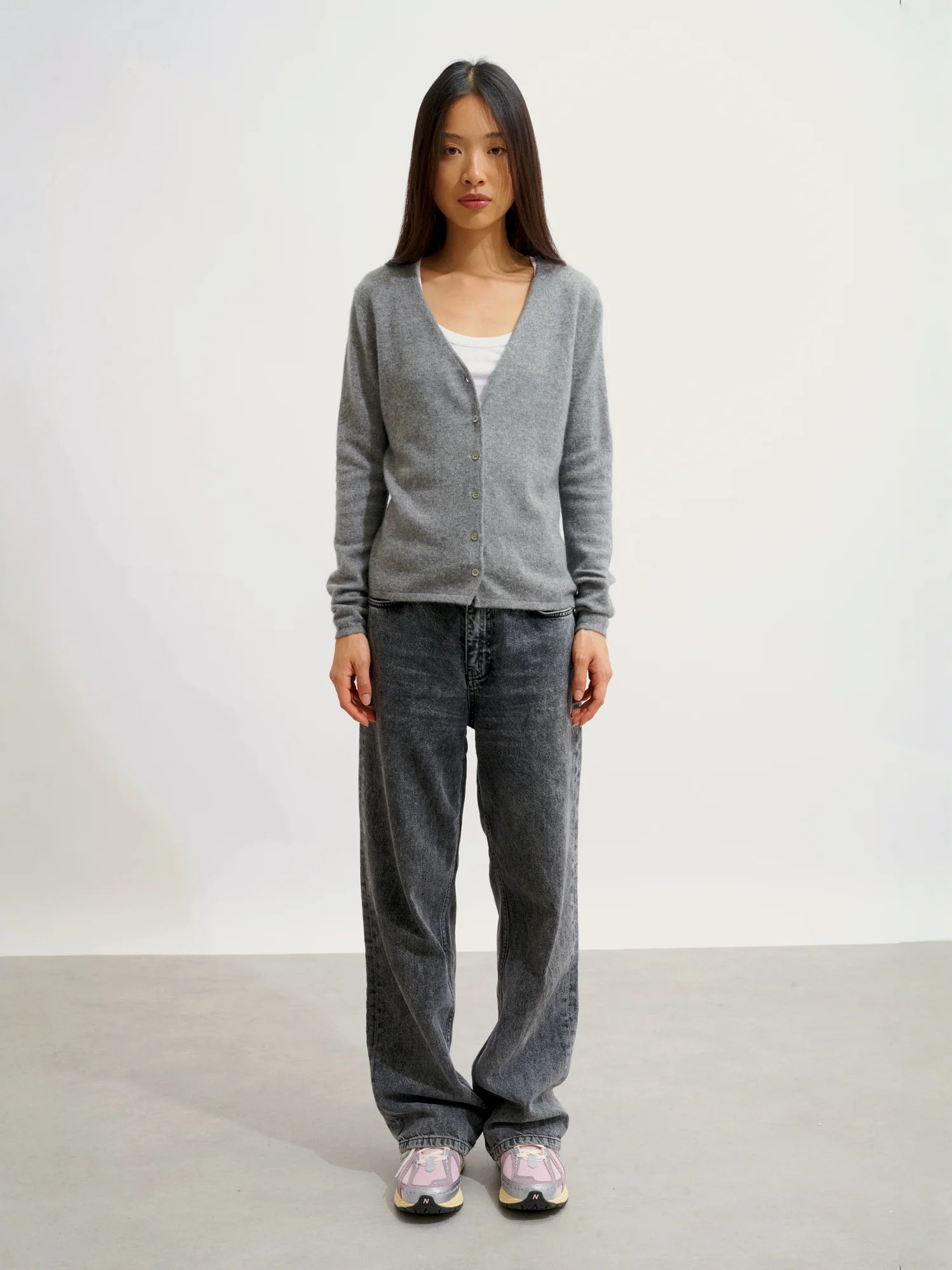 CHALAIS cardigan col V flanelle chiné