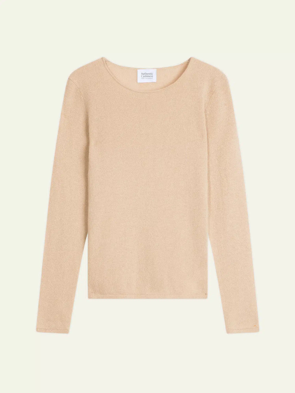 CRIOU Pullover U-Boot-Ausschnitt Sand
