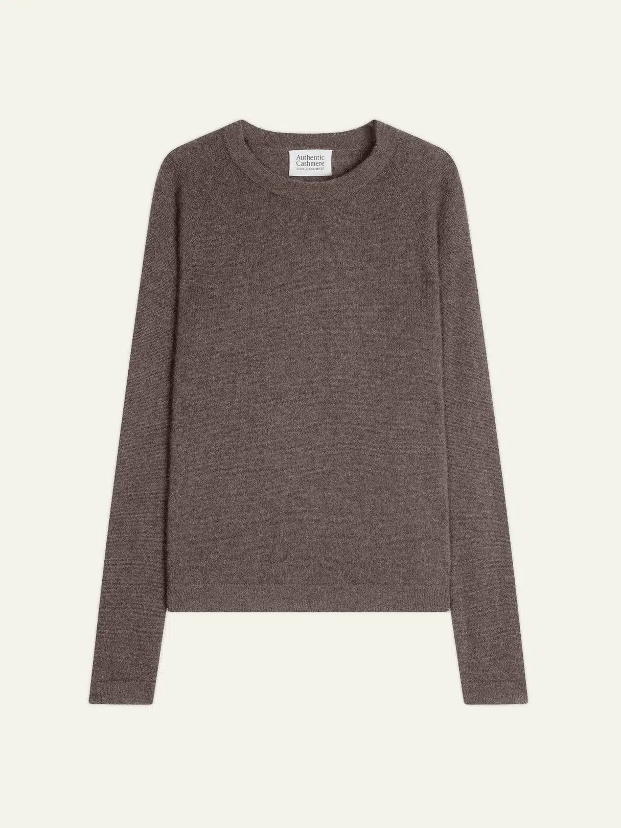ECRIN pull col rond taupe chiné