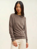 ECRIN pull col rond taupe chiné