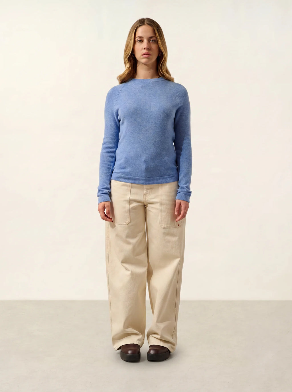 ECRIN Sweater Crew Neck Sky