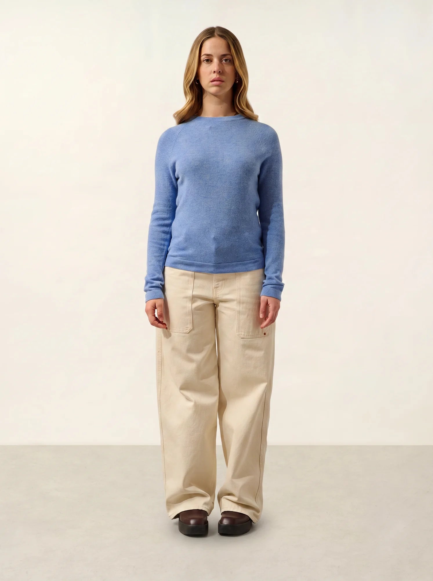 ECRIN Sweater Crew Neck Sky