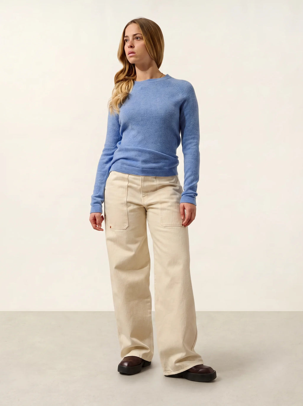 ECRIN Sweater Crew Neck Sky