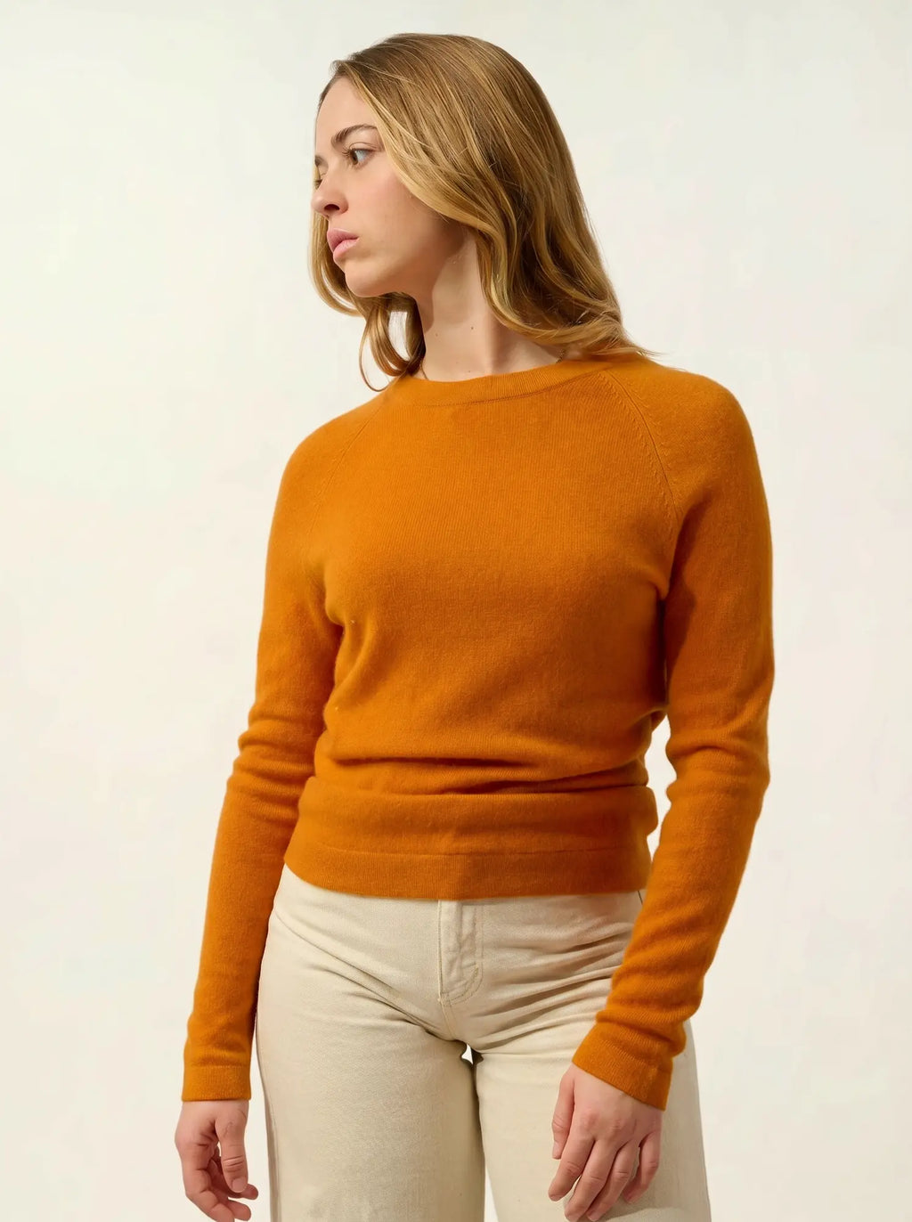 ECRIN Pullover Rundhalsausschnitt Ocker
