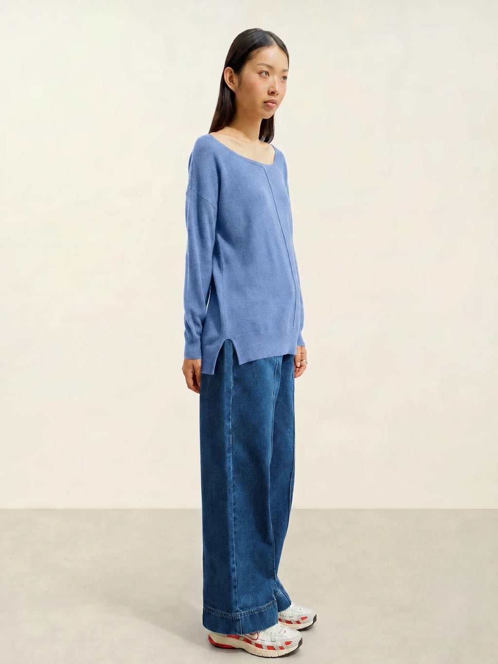 FARAUT sweater boat neck sky
