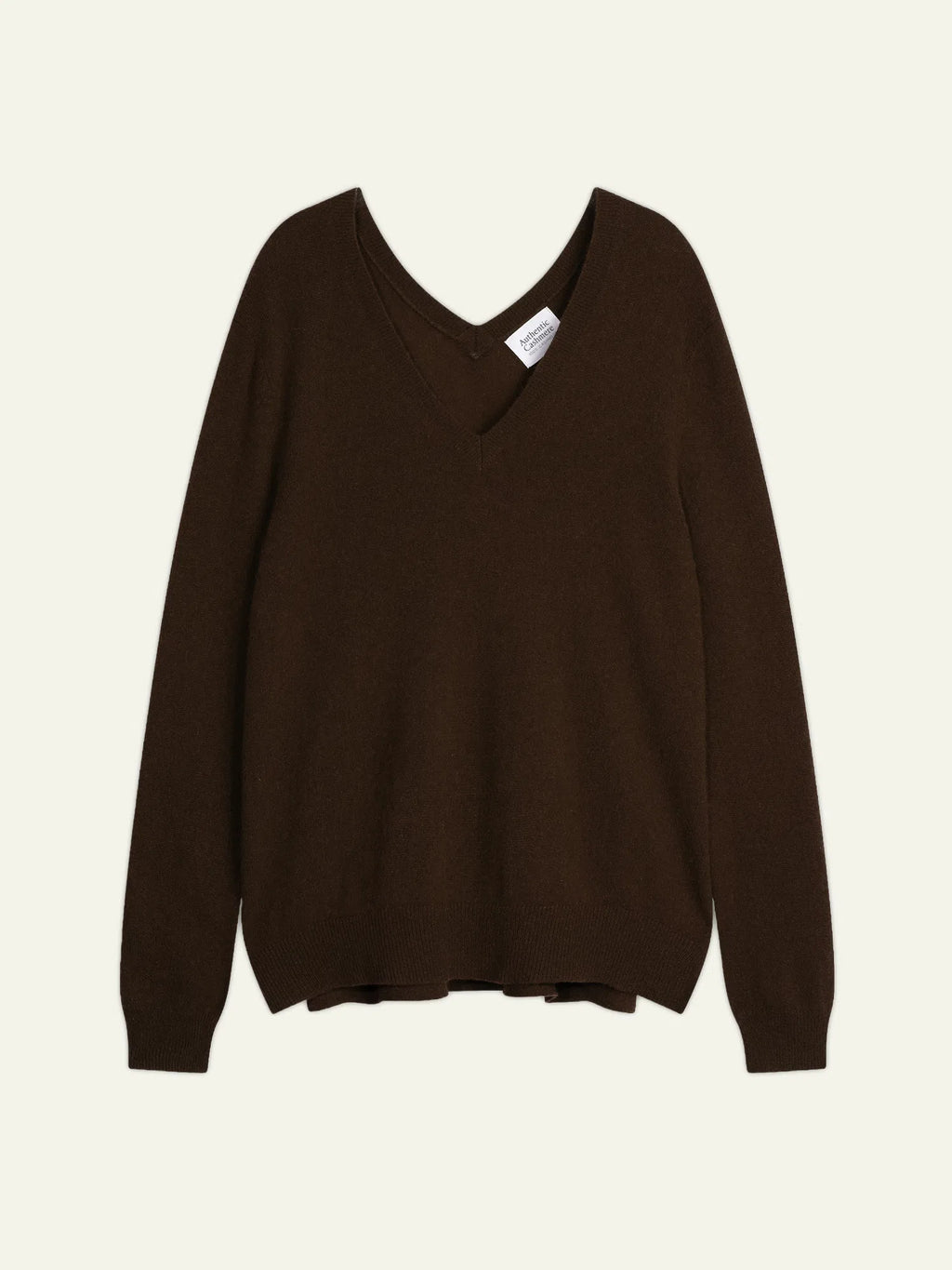 GIEGN pullover v-ausschnitt vorne und hinten schoko
