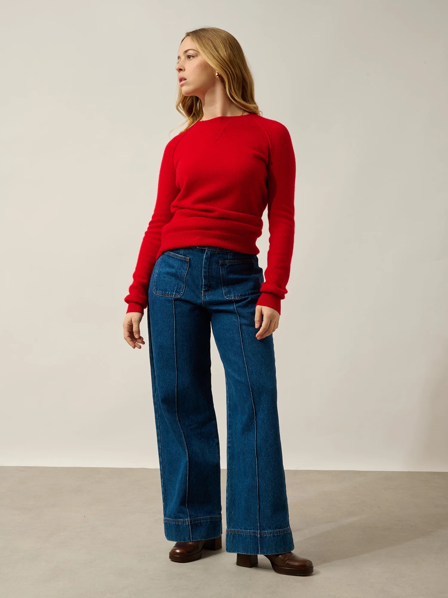 ETRET Sweater Crew Neck Red