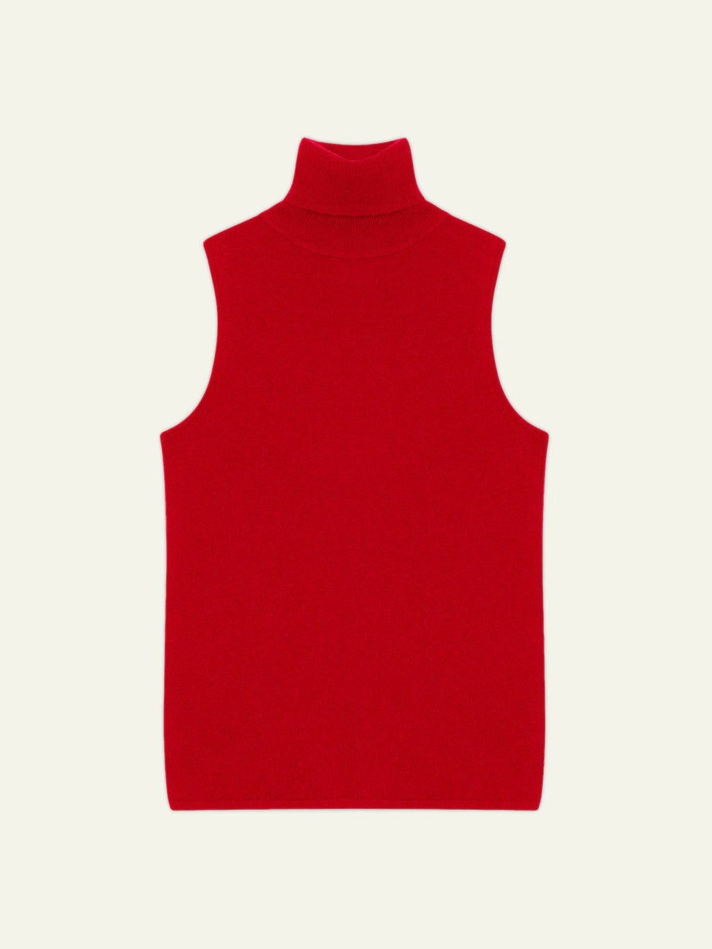 CAPUCIN Pullover Rollkragen ärmellos Rot