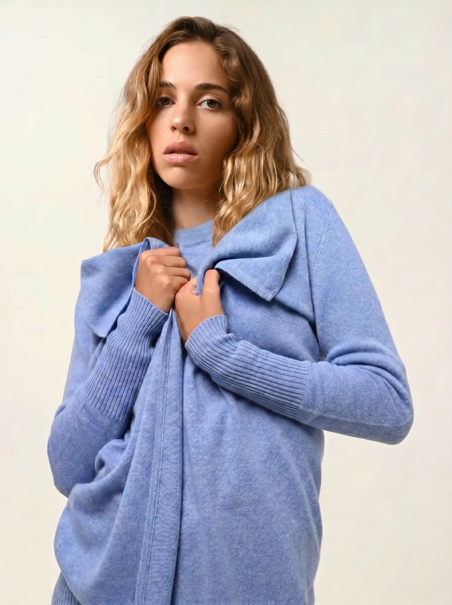 CHÉSERY jacke lang himmelblau