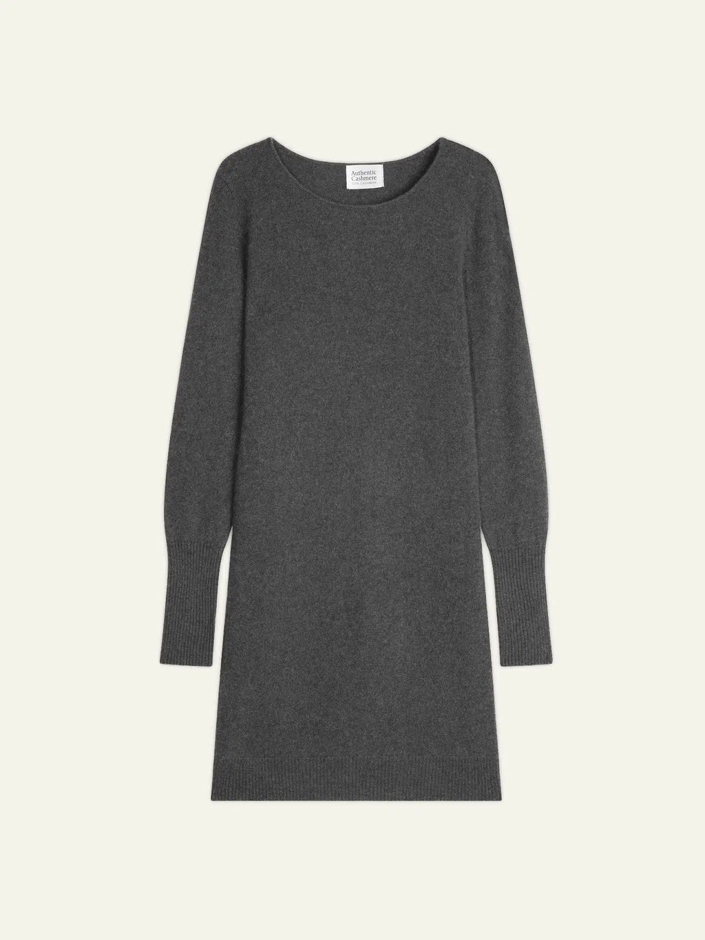 ARMET kleid rundhalsausschnitt anthrazit meliert