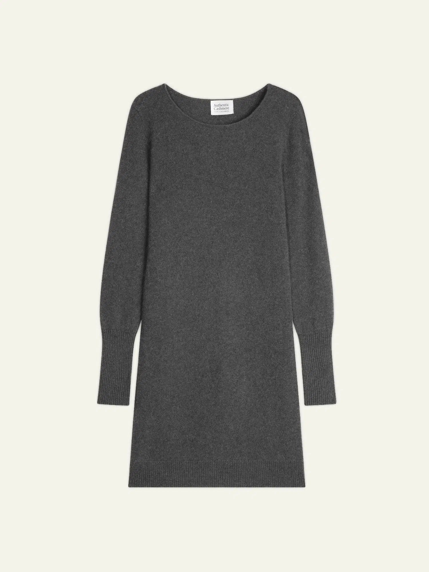 ARMET kleid rundhalsausschnitt anthrazit meliert