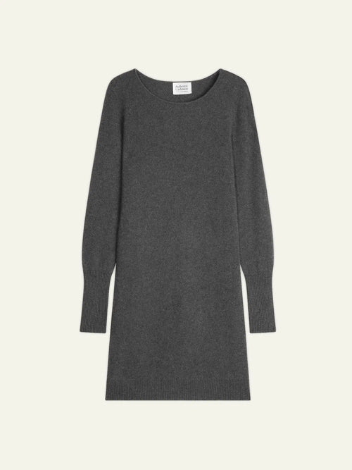 ARMET Robe Col Rond Anthracite Chiné
