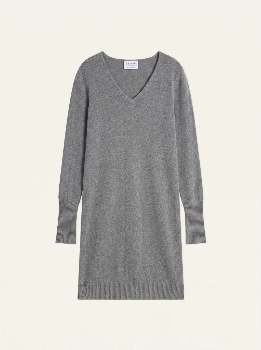 CAPELET robe col V flanelle chiné