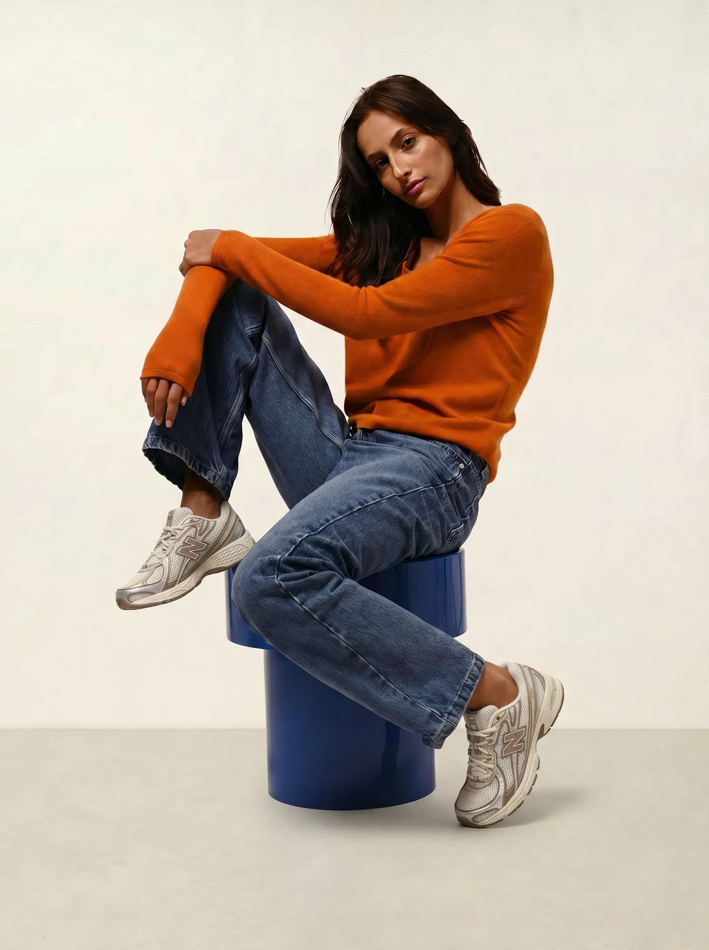 CRIOU pull col bateau ocre