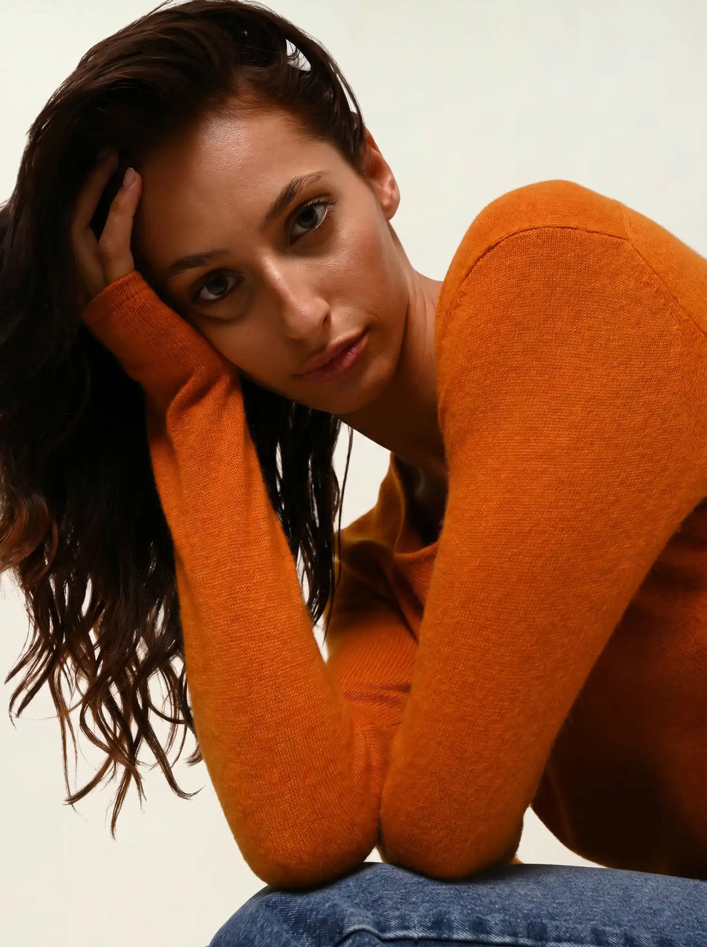 CRIOU pull col bateau ocre