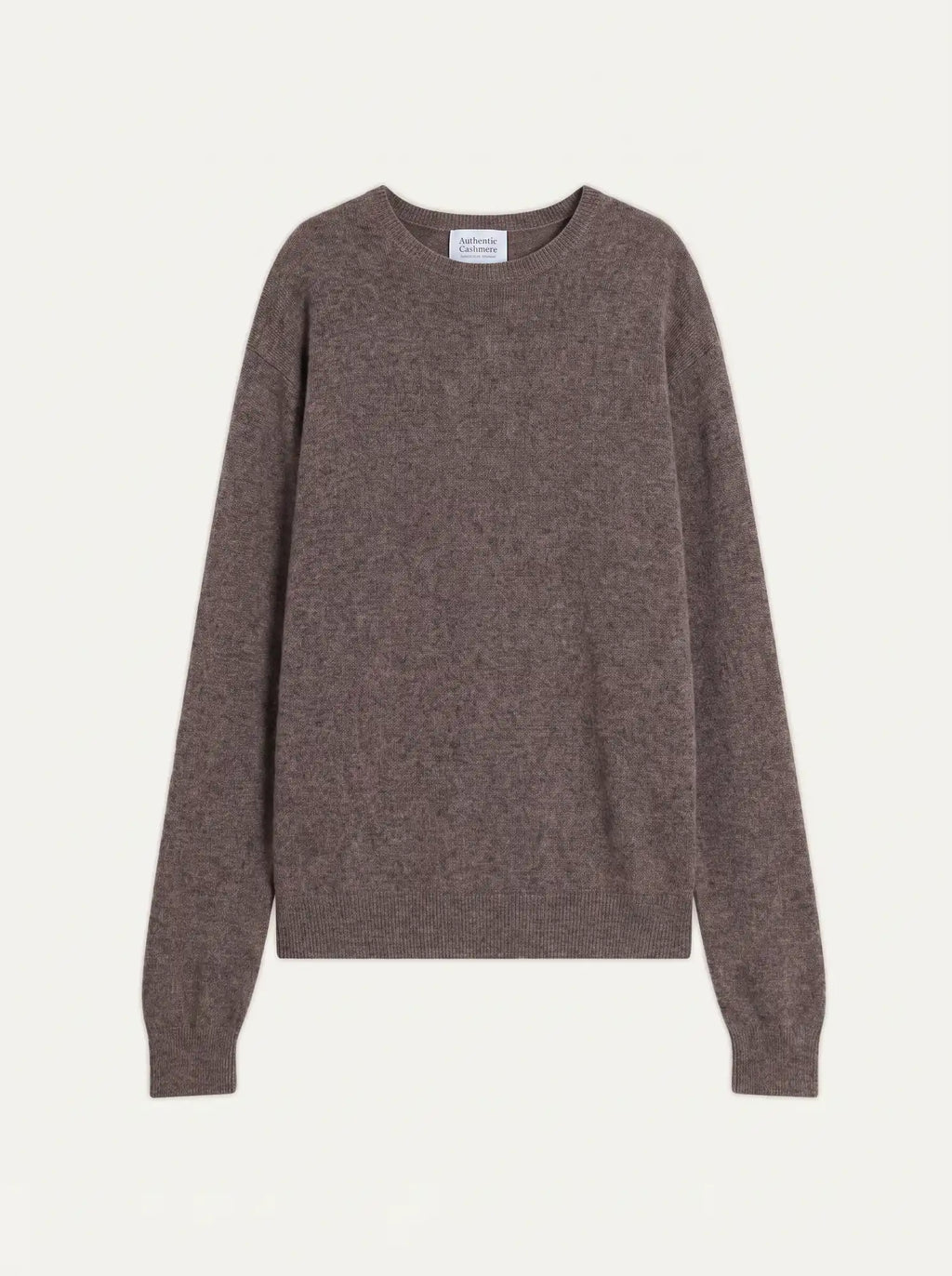 AIGLIÈRE pull col rond taupe chiné