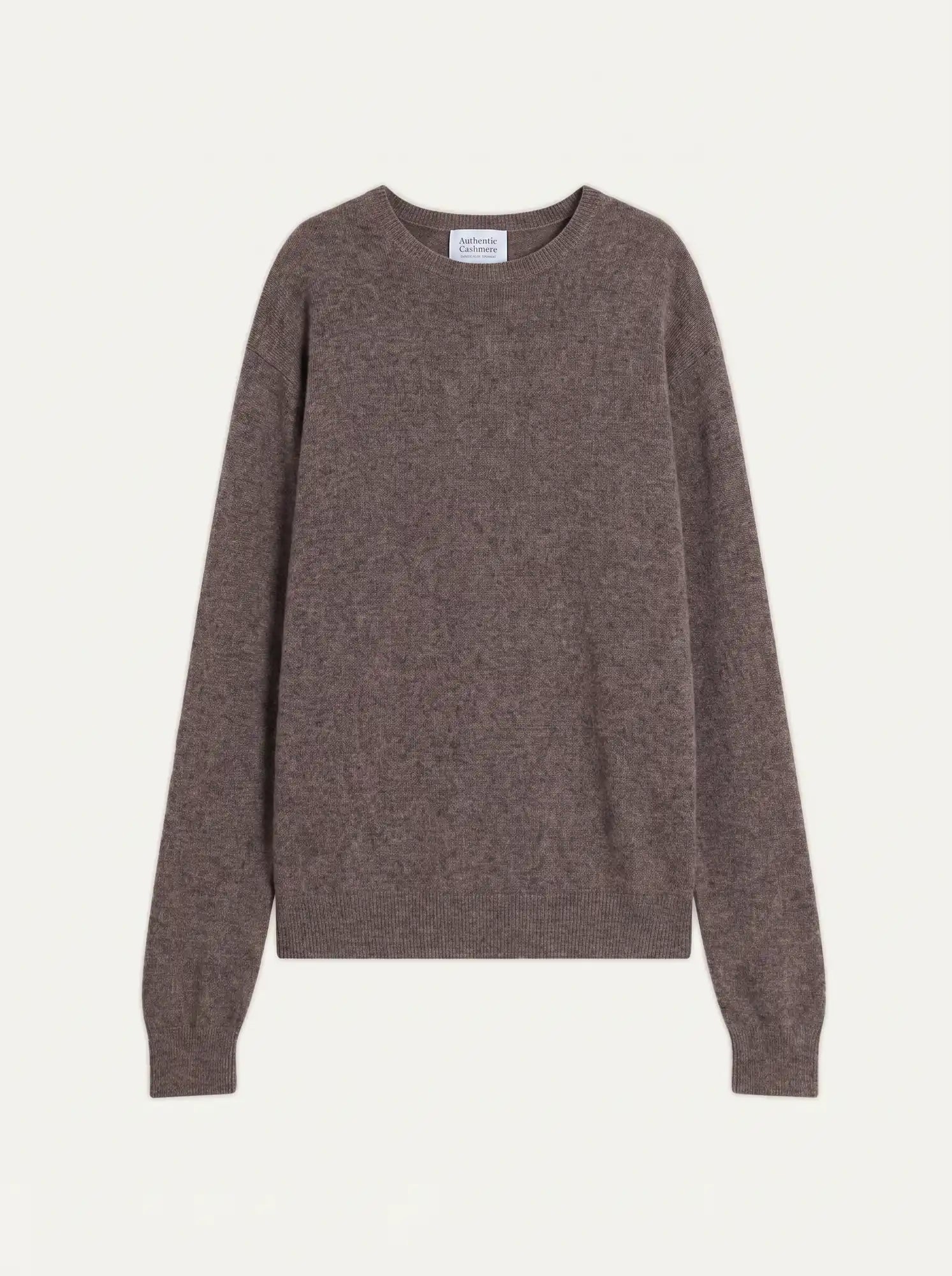 AIGLIÈRE pull col rond taupe chiné