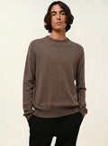 AIGLIÈRE pull col rond taupe chiné