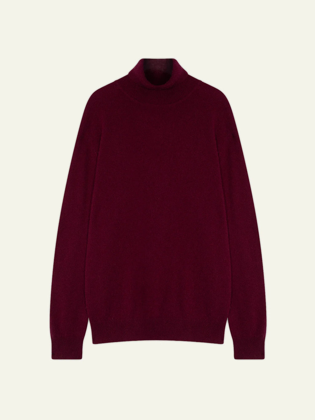 BANGE pull col roulé bordeaux