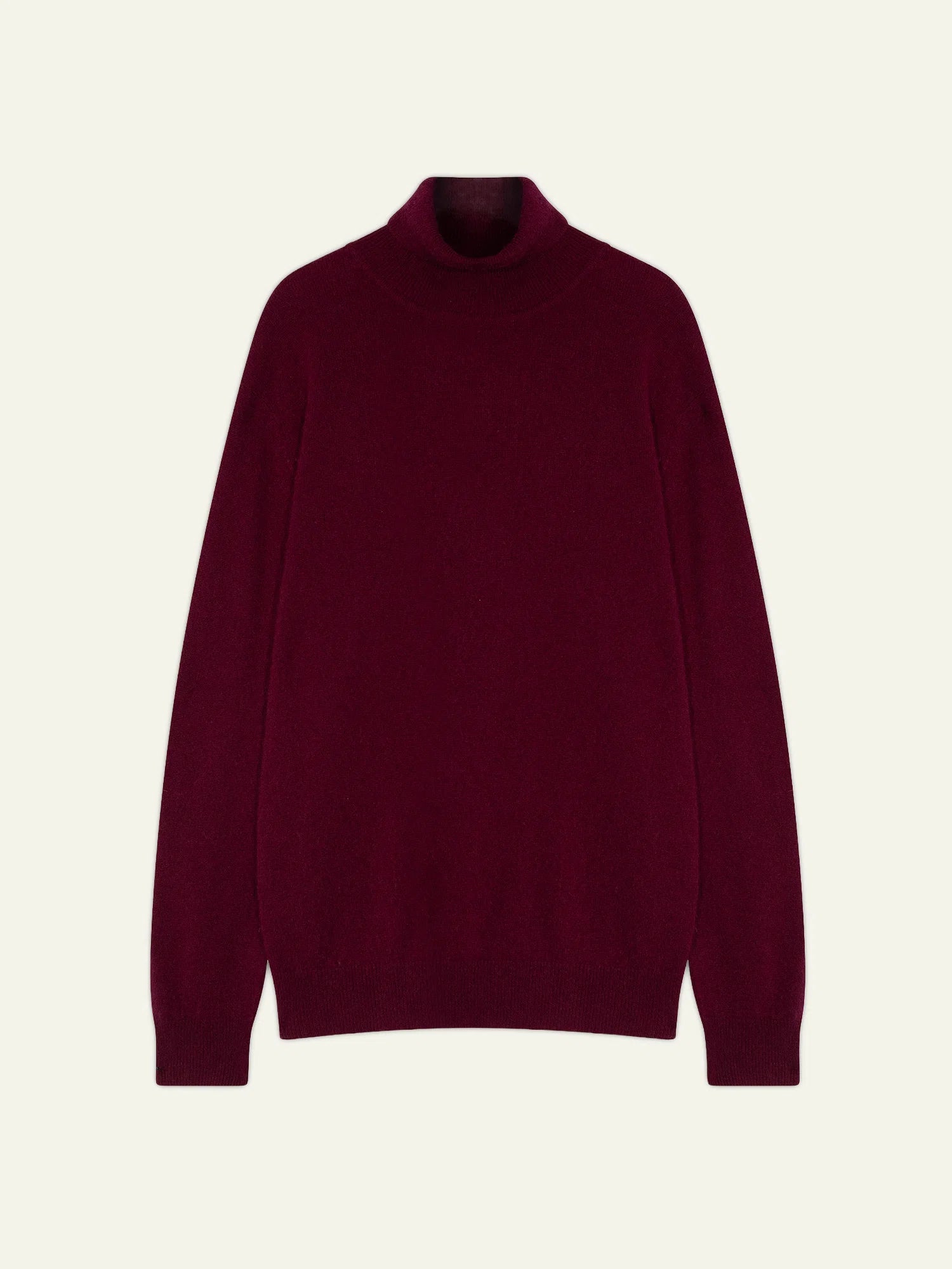 BANGE pull col roulé bordeaux