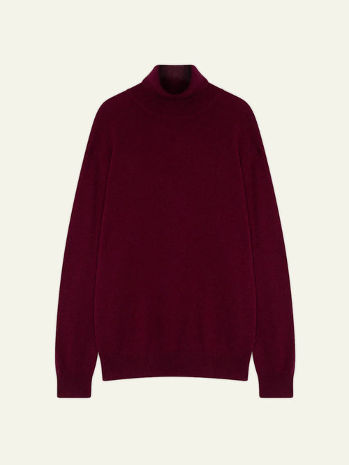 BANGE pullover rollkragen bordeaux