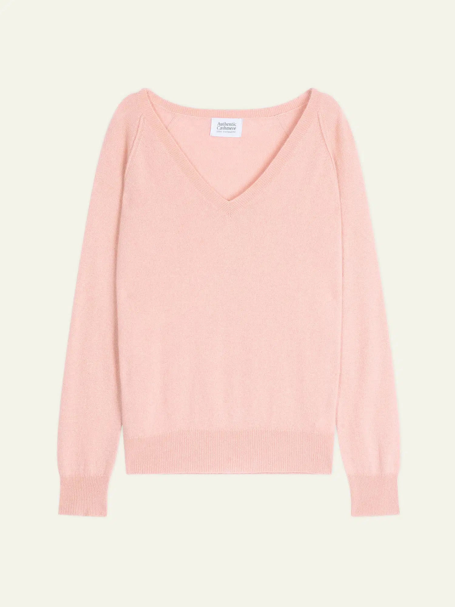 GIUSALET Pullover V-Ausschnitt Ballettrosa