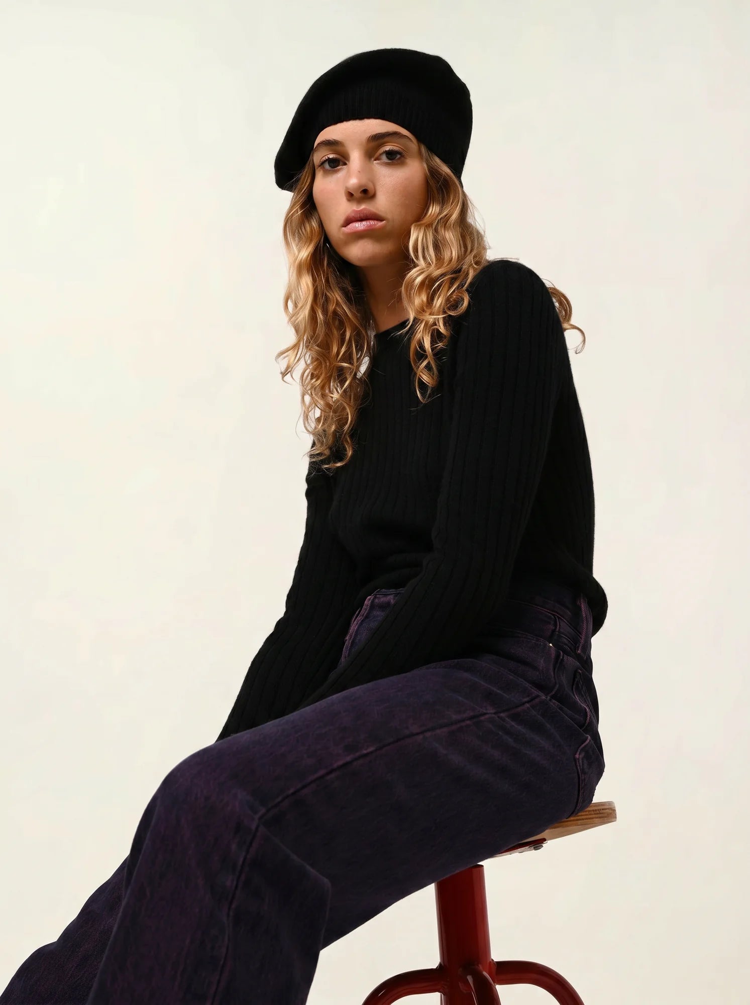 LIWI béret 4 fils noir