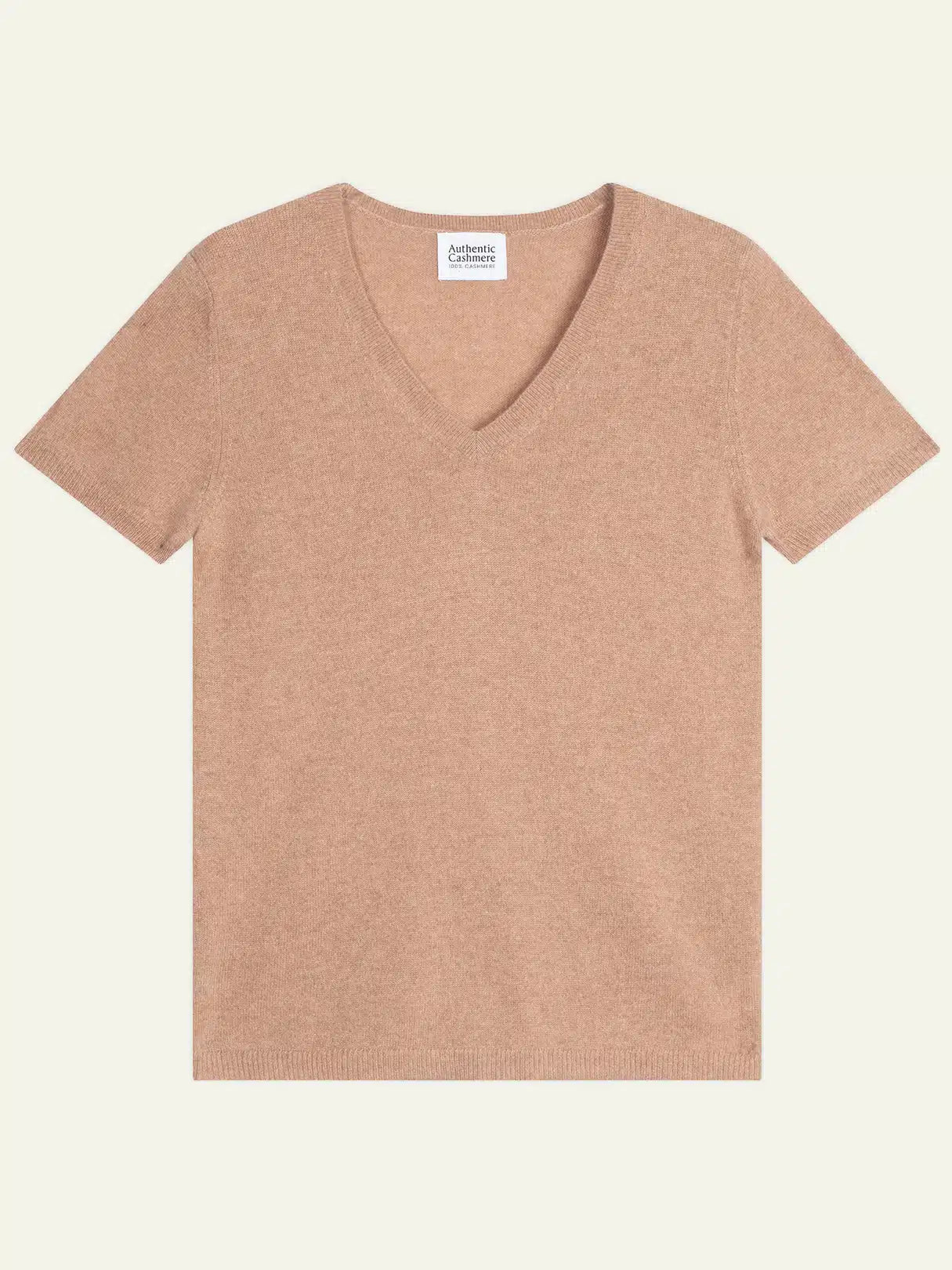 KALI t-shirt v-neck heather camel