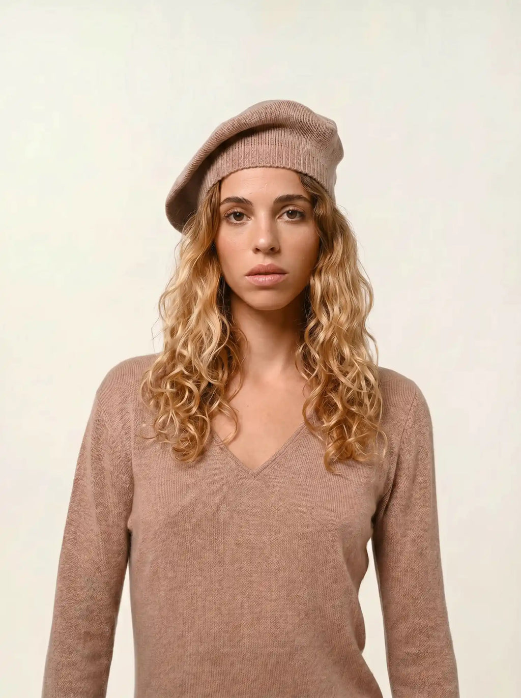 LIWI beret 4 ply heather camel