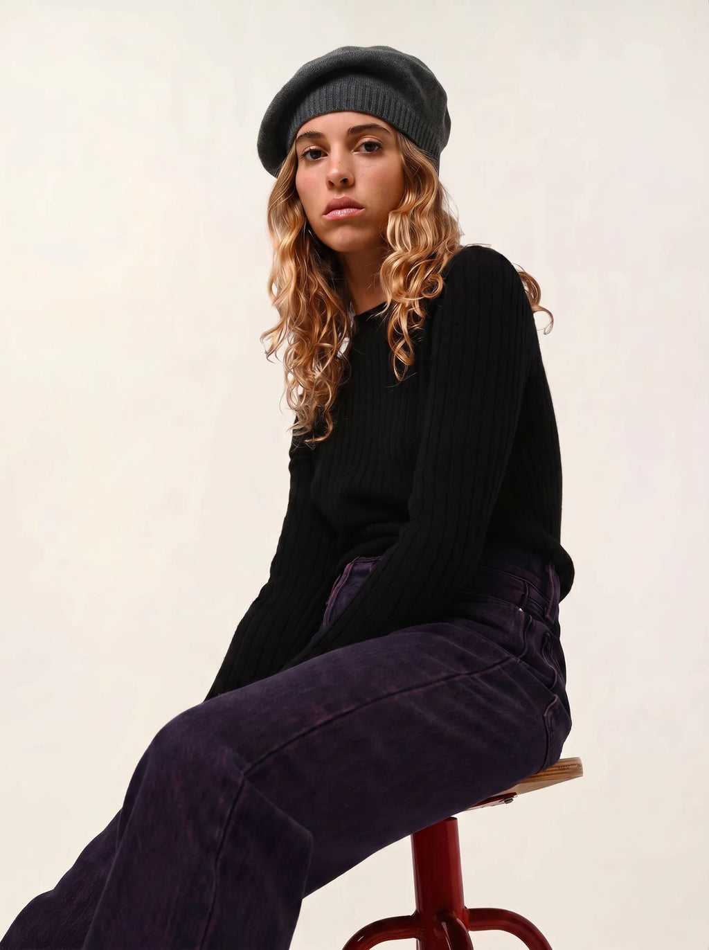 LIWI Beret 4 Ply Heather Charcoal