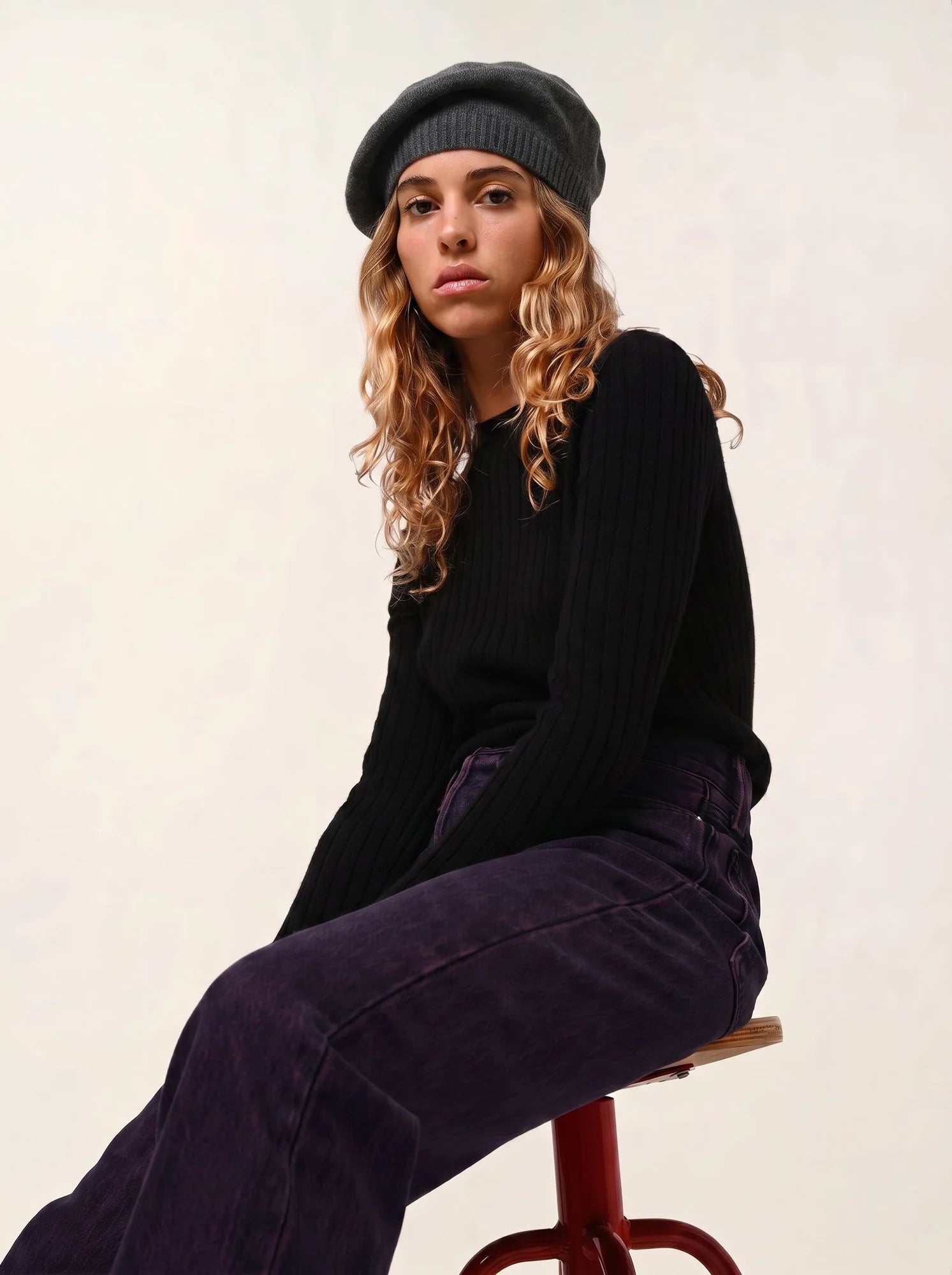 LIWI beret 4 ply heather charcoal